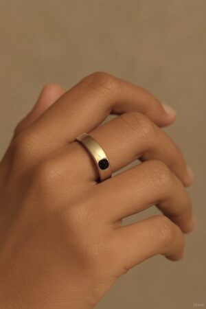 Sicherheitsring Gold für Frauen Eternal Ring Gold mit Notfallknopf