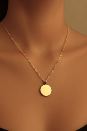 Sicherheitskette Gold für Frauen Eternal Necklace Gold mit Notfallknopf