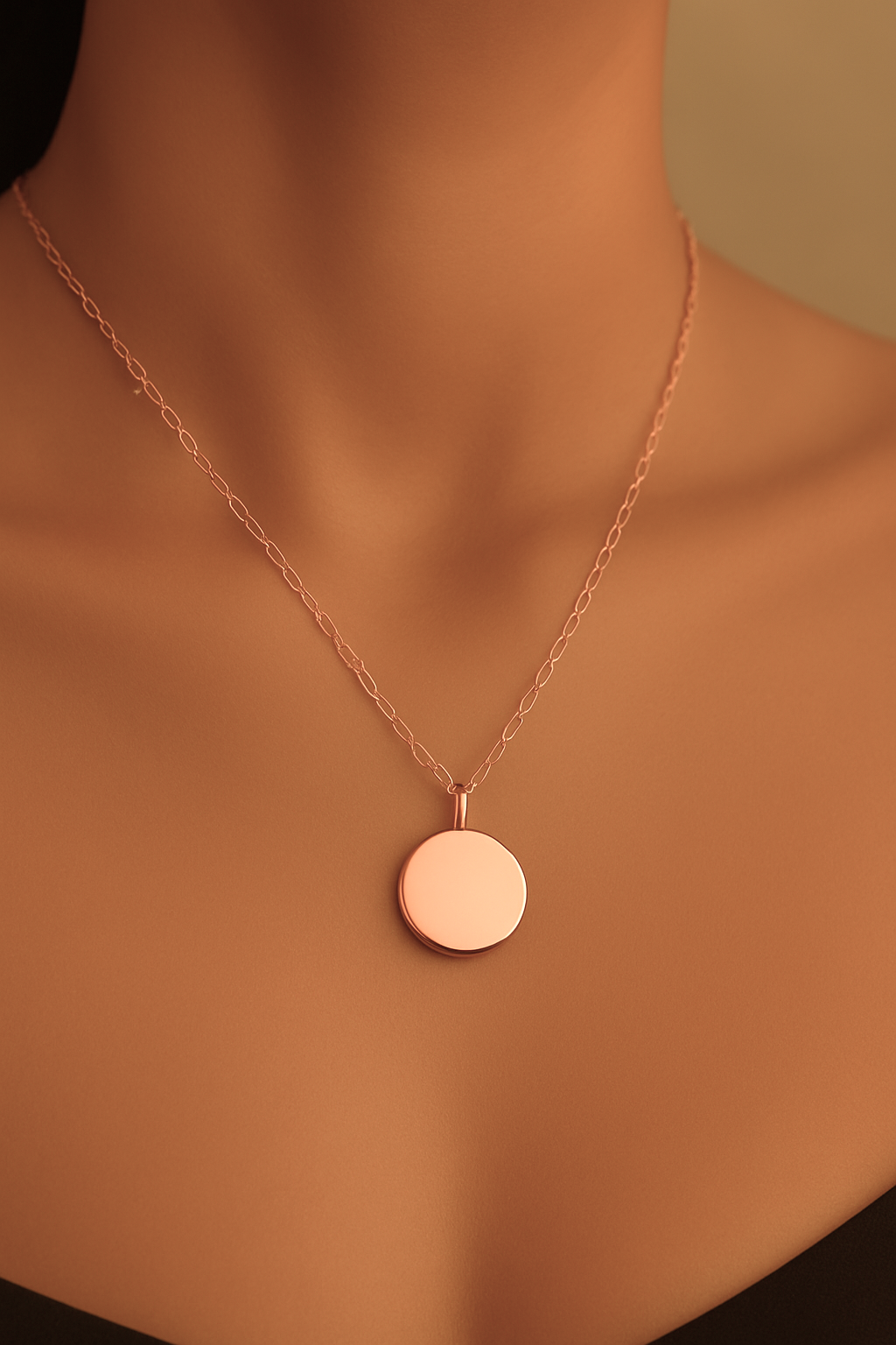 Sicherheitskette Roségold für Frauen Eternal Necklace Roségold mit Notfallknopf